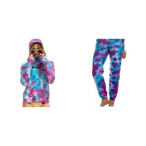 Aviator Nation Tie Dye Ninja Pullover Hoodie and pants